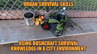 Urban Survival skills challenge  self reliance homeless survival skills [upl. by Notyard]