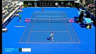 Alison Van Uytvanck v Eugenie Bouchard full match 2R  Hobart International 2016 [upl. by Ola]