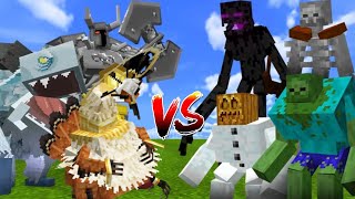 Mowzies Mobs vs Mutant monsters  Minecraft Mobbattle [upl. by Eerak197]