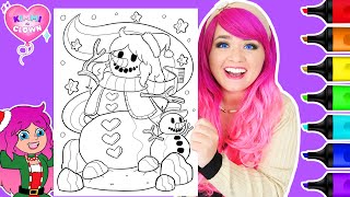 Coloring Kimmi The Clown Christmas Coloring Book  Kimmi Snowman Coloring Page  Ohuhu Art Markers [upl. by Nickey]