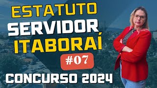 Concurso Itaboraí 2024 Estatuto do Funcionário Público Itaboraí 07 [upl. by Cordi]