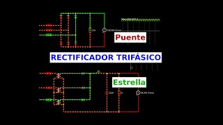 Rectificadores trifásicos con puente de diodos y con estrella [upl. by Iran710]