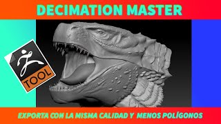 TIPS ZBRUSH DECIMATION MASTER reduce el numero de polígonos sin perder calidad [upl. by Rosamund321]