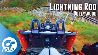 Lightning Rod wChain Lift back seat onride 4K POV 60fps Dollywood [upl. by Mireille]