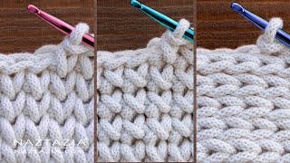 SINGLE CROCHET VARIATIONS  How to Crochet Cross Stitch Waistcoat and Bump Stitches [upl. by Craddock394]