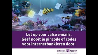 Febelfin campagne quotGeef nooit je pincode of codes voor internetbankieren doorquot [upl. by Napier605]