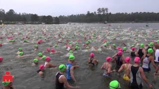 2013 IRONMAN Texas Age Group Swim Start [upl. by Vasya276]