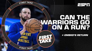 EFFECTIVE DEFENSE Stephen A on RECIPE for a Warriors RUN  Embiids RETURN  First Take [upl. by Alexandria]