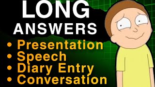 Class 10 English Long Answers Tricks🔥 Diary entry Speech draft Presentation draft Conversation [upl. by Nairde]