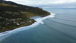 RAGLAN New Zealand Swell of the Year May 2024  Raw Drone Footage 4K [upl. by Verla]