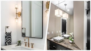 75 Transitional Powder Room With Black Cabinets Design Ideas Youll Love ➤ [upl. by Addie177]