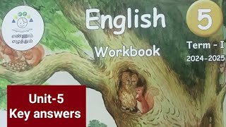 5th std term1 English Unit5 ennum eluthum workbook key answers202425 [upl. by Tlevesor]