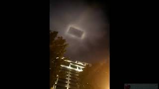 Chinese Residents Baffled By Mysterious Rectangular Light In The Sky [upl. by Fania]