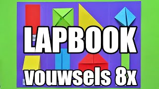 LAPBOOK maken  8X vouwsels [upl. by Enalahs]