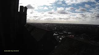 Chichester Cathedral 2 Peregrine Perch🌙010424 [upl. by Aneeras]