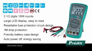 ProsKit MT1280 Digital Multimeter [upl. by Ahsitil]