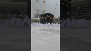 Beautiful namaz in Makkah during rain 🤩🤩 saudiarabia makkah prayer youtubeshorts shortvideo [upl. by Nohcim]