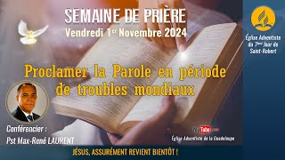 VIVRE ET PROCLAMER LA PAROLE DE DIEU  Vendredi 1er Novembre 2024 [upl. by Adlesirc]