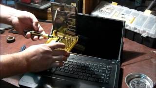 Laptop LCD Screen Removal and Replacement Compaq CQ57  Computer Repair Club [upl. by Bernat]