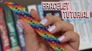 RAINBOW HEARTS BRACELET TUTORIAL CC  Friendship Bracelets [upl. by Mansur867]