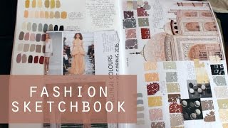 BA Fashion and Textiles Sketchbook flick through 1st class degree [upl. by Tu]