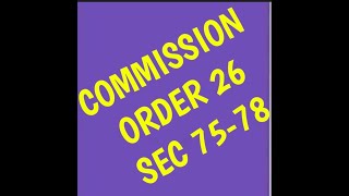 Commission order 26 and sec 7578cpccpc notes [upl. by Nador]