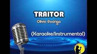 Traitor  Olivia Rodrigo KaraokeInstrumental [upl. by Ynohtnaluap]