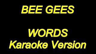 Bee Gees  Words Karaoke Lyrics NEW [upl. by Ybhsa734]