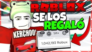 ESTE USUARIO RECIBIÓ 1M de ROBUX de parte de ROBLOX 😱 [upl. by Boaten]