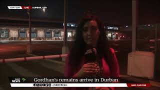 Gordhans remains arrive in Durban [upl. by Bartlet]