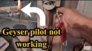 geyser pilot not working easy repair Gas Geyser Thermostat Repair At Home [upl. by Finzer471]