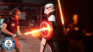 Worlds First Lightsaber  Guinness World Records [upl. by Beberg]