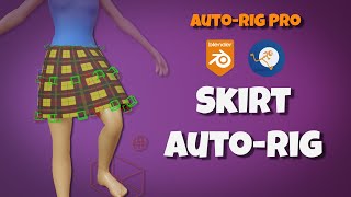 Blender AutoRig Pro New Skirt Rig [upl. by Anigriv]