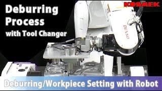 【Kosmek】Robot Deburring Process with Tool Changer [upl. by Brockie346]