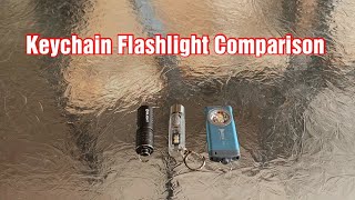 Keychain Flashlight Comparison Olight i1R 2 Pro vs Nitecore Tiki vs Wuben G2 [upl. by Tanaka43]