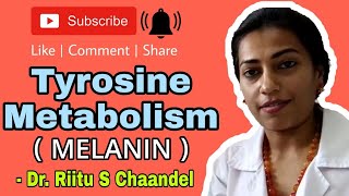 TYROSINE Metabolism 2 melanin [upl. by Nauqel]