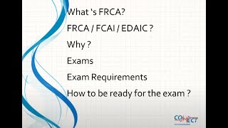 FRCA MCAI EDAIC Orientation CoNNect Academy [upl. by Anayik]