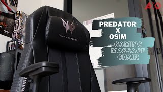 Predator Gaming x OSIM  Worlds First Gaming Massage Chair Review [upl. by Aikahc]