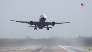 Airplanes Braving Stormy Conditions [upl. by Belvia]