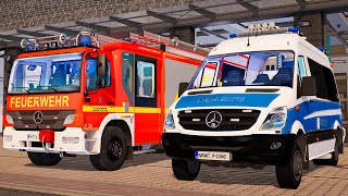 Emergency Call 112  German Firefighters Polizei First Responding 4K [upl. by Iniffit]