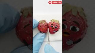 Strawberry CSection  CONJOINED TWINS SEPARATED😭🍓 fruitsurgery shorts foodsurgery [upl. by Tacye882]