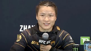 Zhang Weili PostFight Press Conference  UFC 292 [upl. by Publius]