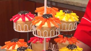 How to Make Flower Power Cupcakes with Betty Crocker [upl. by Princess]