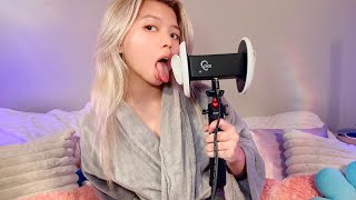 ASMR  Wet Sounds amp Ear Licking 3dio [upl. by Reagen906]