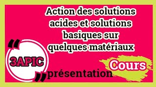 réactions de quelques métaux avec les solutions acides et les solutions basiques présentation [upl. by Tierell]