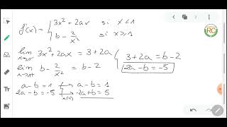 Ejercicio de derivabilidad con parámetros y ecuación de recta tangente Selectividad [upl. by Winograd]