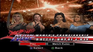 WWE SVR 07  Jillian Hall Lita Candice Michelle amp Melina  Womens Championship [upl. by Aisan]