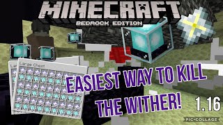 Easiest Way To Kill The Wither in 116 Bedrock Edition [upl. by Elizabeth]