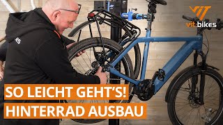 Hinterrad Ausbau  alle Schaltungen  🔧🤕🚴‍♂️ Schnelle Hilfe beim Fahrrad Platten [upl. by Yak]