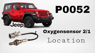 JEEP WRANGLER P0052 LOCATION OXYGEN SENSOR BANK 2 SENSOR 1 [upl. by Esorrebma17]